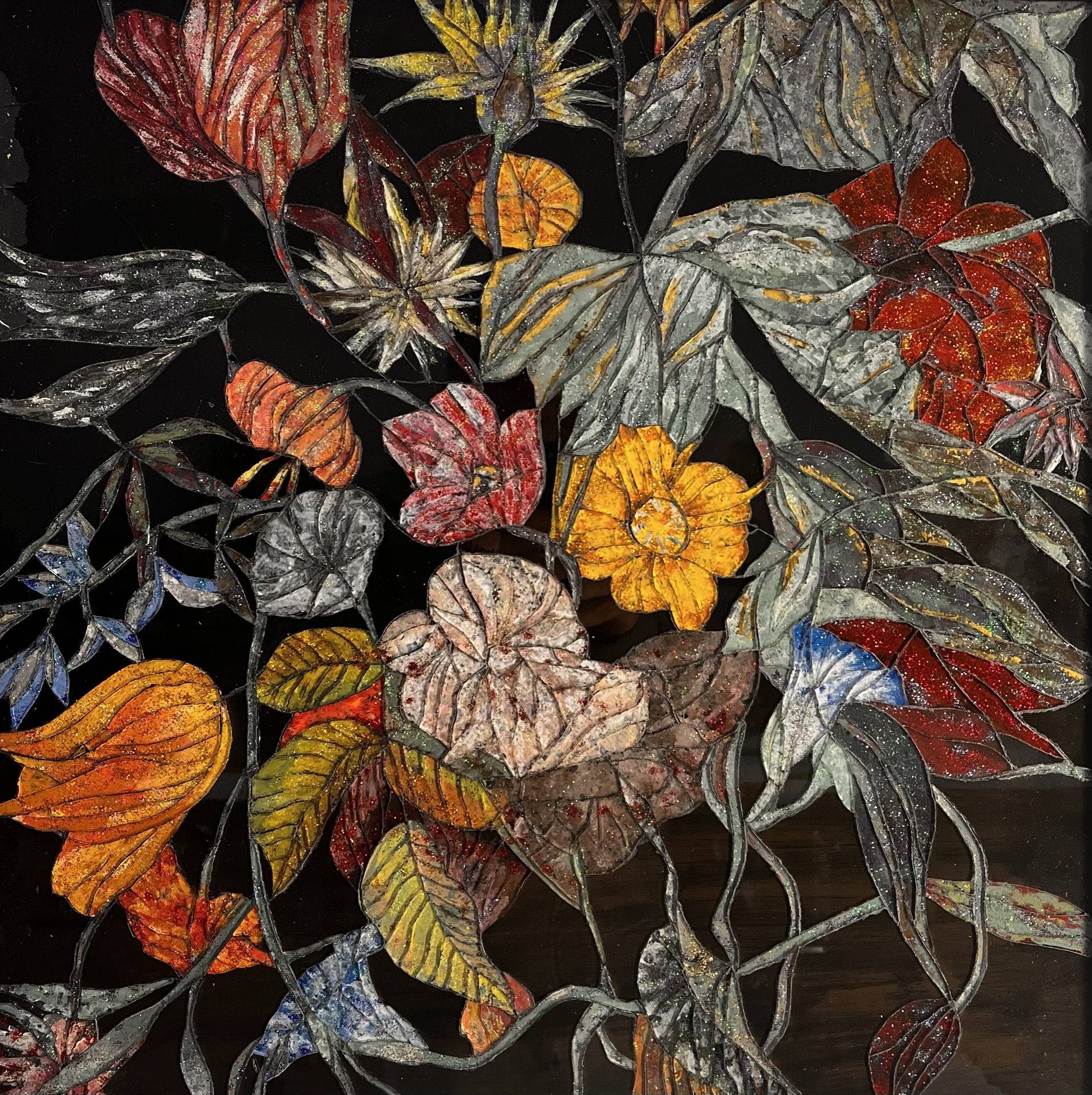 Jardin Nocturne — Marqueterie de verre Norbert Alali Artiste
