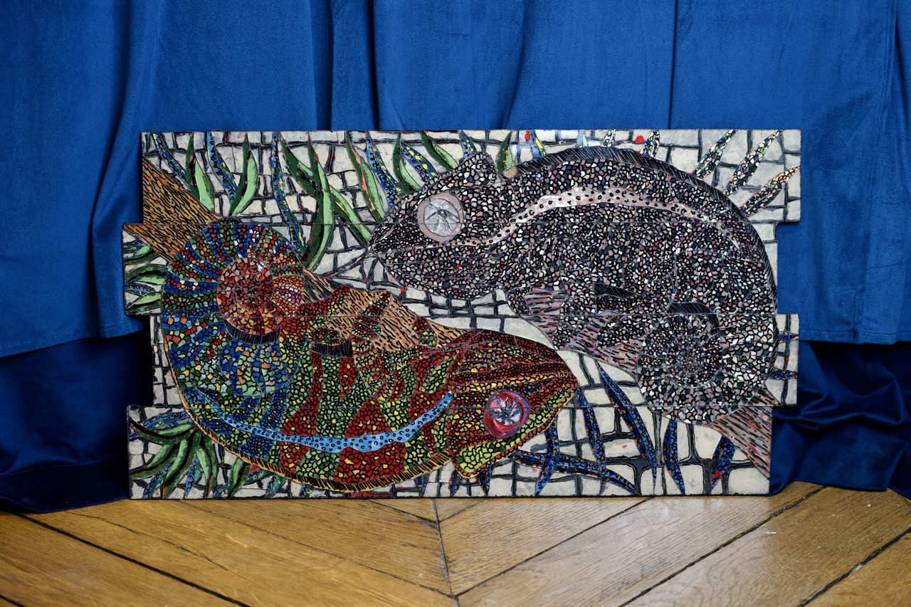 Caméléons — Marqueterie de verre Norbert Alali Artiste
